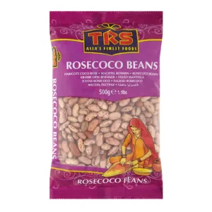 TRS Rosecoco Beans 500g pack, showcasing their rich, creamy texture and natural color.